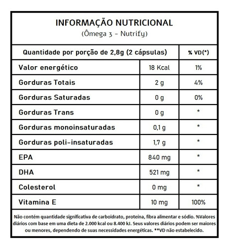 Ômega 3 Nutrify - 60 Cápsulas
