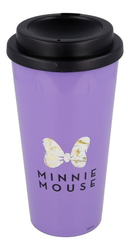 Vaso Para Café Doble Pared Minnie Mouse Disney 520ml 