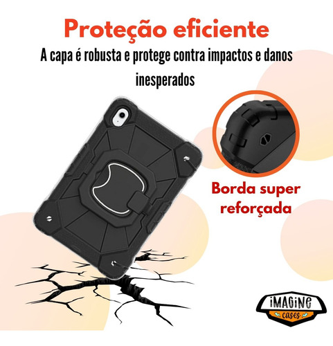 Capa Anti Impacto Com Alça Para iPad A16 11a A3354 A3355