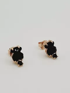 Aretes Bear Tous Con Onix En Rosa + Estuche Y Bolsa Gratis