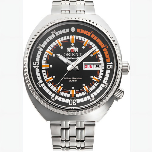 Relógio Orient Masculino Automático Ra-aa0e05b19b Cor da correia Prateado Cor do bisel Prateado Cor do fundo Preto