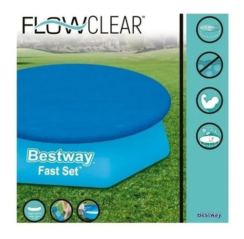 Imagen 3 de 9 de Cobertor Cubre Piletas Bestway 2.44mts Ajustable