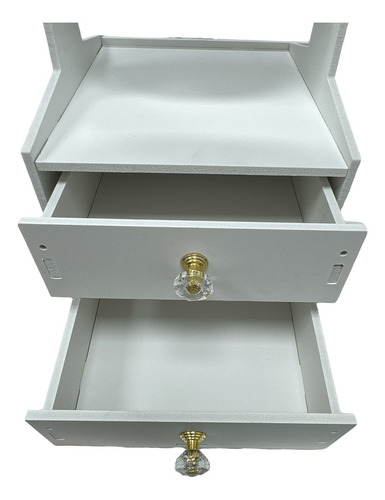 Organizador De Maquillaje Con Espejo Organizador Joyero Color Blanco