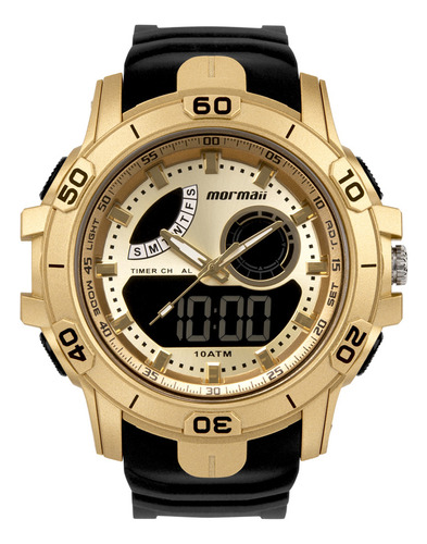 Relógio Mormaii Masculino Ref: Mo03691/8d Anadigi Oversized