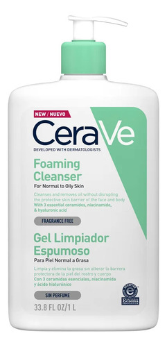 Cerave Gel Limpiador Espumoso 1.000 Ml