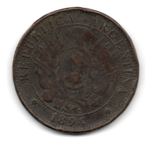 Argentina Moneda 2 Centavos Patacon Año 1894