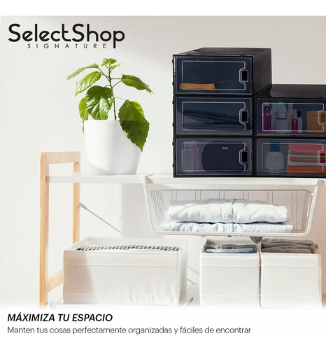 Cajas de Zapatos Apilables zapatera SelectShop SelectShop HG52C color negro