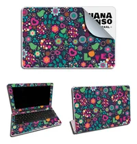 Comprar Skin Calco Ploteo Adhesivo Netbook Sarmiento Juana Manso Color Love and Flowers