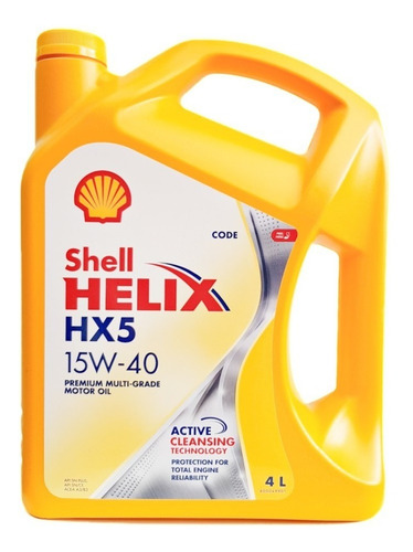 Aceite 15w40 Mineral Shell Helix Hx5 Lubricante Para Motores Nafta Diesel Gnc