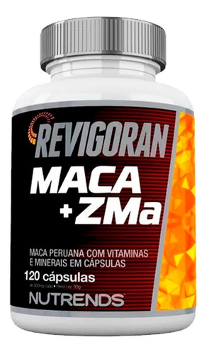 Maca Peruana + Zma 120 Cápsulas Revigoran - Nutrends Sabor Natural