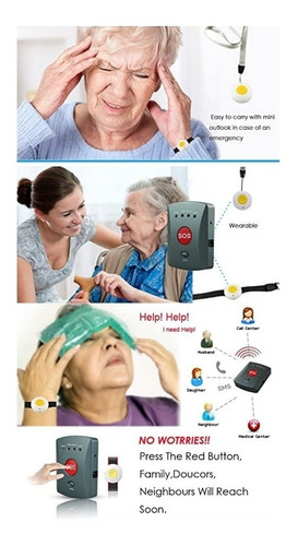 Alarma Gsm Con Botón De Emergencia Alerta Médica/abuelos Abi