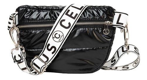 Riñonera Termica Impermeable Celsius Ginebra Colores Color Negro Metalizado Diseño De La Tela Lisa