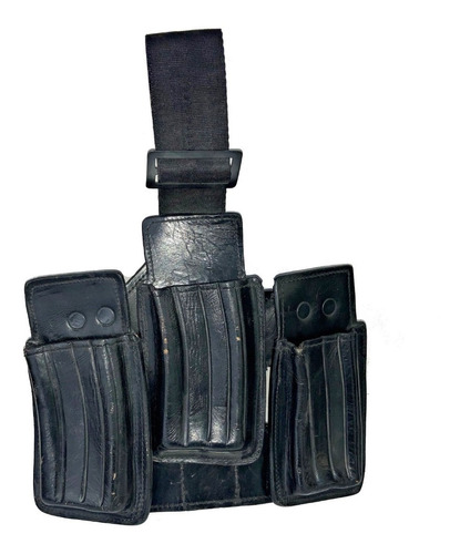 Piernera Funda De Piel Porta Cargador Triple Ak