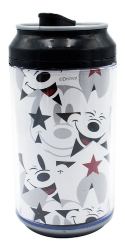 Termo De Lata Para Agua Disney Mickey Mouse 350ml Color Blanco