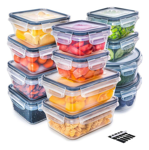 Recipientes Hermeticos Plastico Contenedores Juego De Cocina