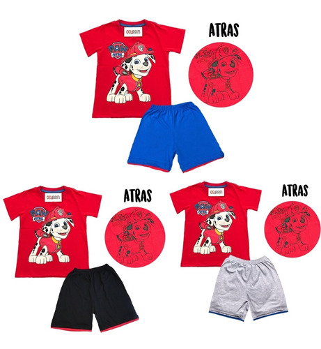 Pijama Algodón Premium Patrulla Canina Paw Patrol Marshall