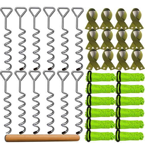 Juego De 37 Estacas De Árbol Resistentes Y Soportes Para Árb