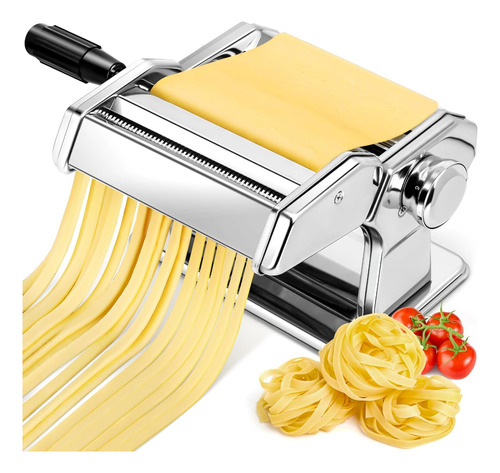 Máquina De Pasta 2 En 1 Con Ajuste De Grosor Y Cortador