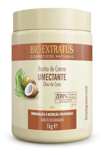 Banho De Creme Bio Extratus Umectante Óleo De Coco 1kg