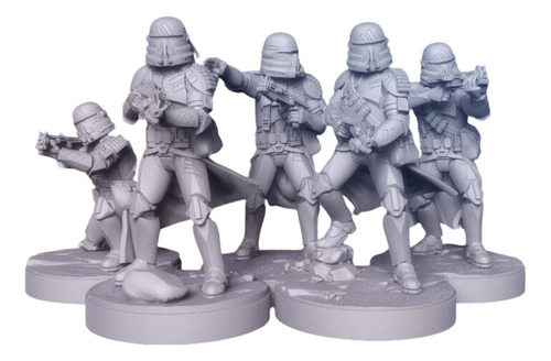 Set De 5 Mini Figuras Airbone Clon Troopers Star Wars Legion
