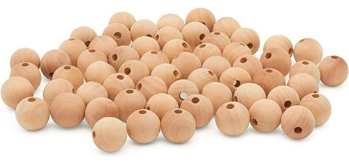 Wooden Beads (19mm) 3/4 Inch With 3/16 Inch Hole Pack Of 10.