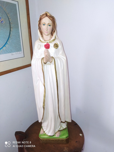 Espectacular Virgen Rosa Mistica De 48cms