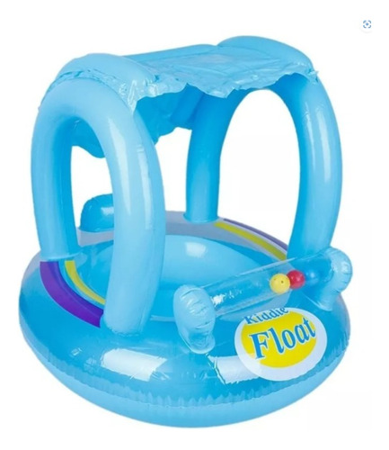 Flotador Bote Inflable Niños Techo Azul 