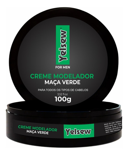 Kit 4 Uni Creme Modelador Maça Verde Yelsew 100g