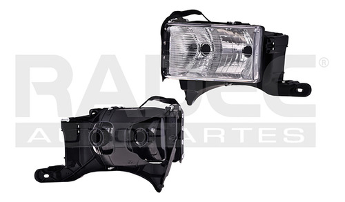 Faro Dodge Ram 2000-2002 Izq S/foco Liso C/base Depo