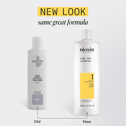 Nioxin System 1, Condicionador Terapêutico, Com Óleo De Hort