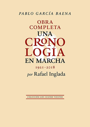 Libro Pablo Garcia Baena. Una Cronologia En Marcha - Ingl...