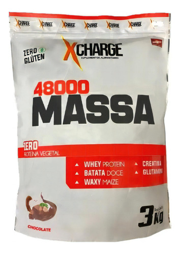 Hipercalórico Massa X-charge Batata Doce 3kg Sabor Leitinho