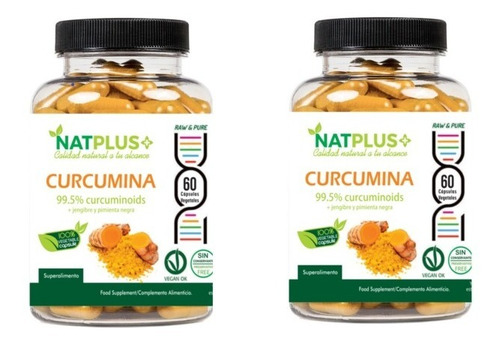 Cúrcumina Activada X 2 Frascos (pack) =120 Cápsulas De 500mg