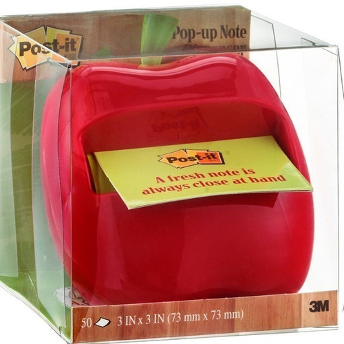 Imagen 4 de 6 de Dispensador De Notas 3m Post-it Manzana Pop-up 76mm X 76mm