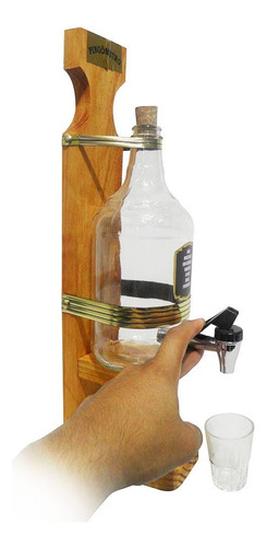 Pingometro Cachaça 1 Litro Com Copinho Dosador Parede