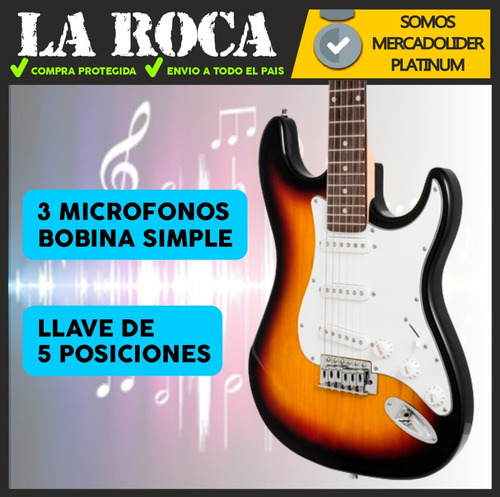Imagen 5 de 10 de Guitarra Electrica Stratocaster Parquer Con Funda Y Palanca