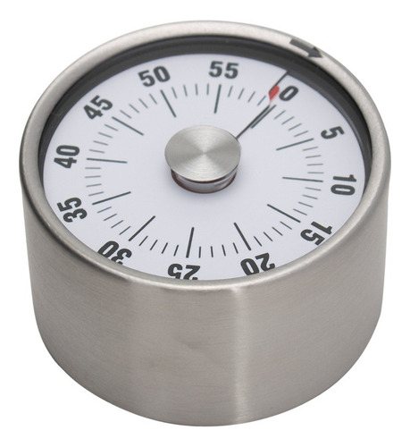 Temporizador Cronômetro Analógico 60min P/ Cozinha Inox