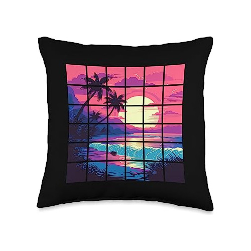 Hawaii Vaporwave Graphics (calm Sunset) 80s Hawaiian Vaporwa