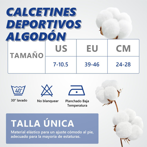 Calcetas Para Hombre 8 Pares, Calcetines Deportivos Algodon