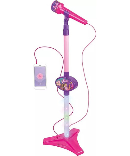 Microfone Barbie Dreamtopia Com Pedestal Fun F0057-6
