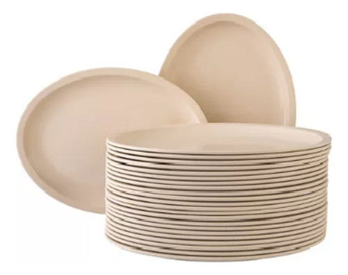 Plato Trinche De Melamina 25 Cm 100 Pz