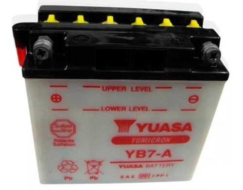 Bateria Yuasa Yb7-a Gn / En 125 / Hj 125 Sin Acido Fas Motos