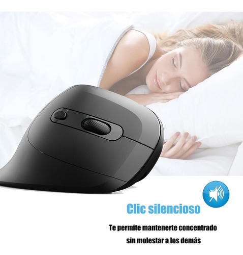 Ratón Inalámbrico Vertical Ergonómico Silencioso Bluetooth