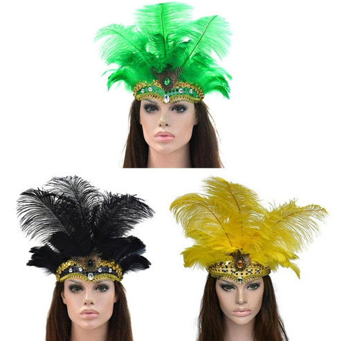Tocado De Plumas, Accesorios Para El Cabello, Diadema, A La