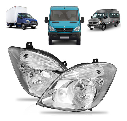 Par Farol Mercedes Benz Sprinter 2012 2013 2014 Elétrico