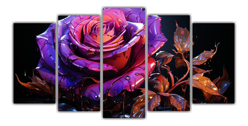 5 Cuadros Espectacular Camelia Exposición 100x50cm