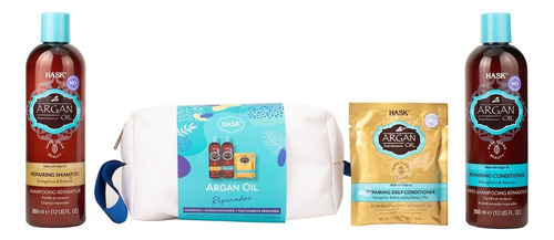  Pack Hask Shampoo + Acondicionador + Sachet Argan Oil