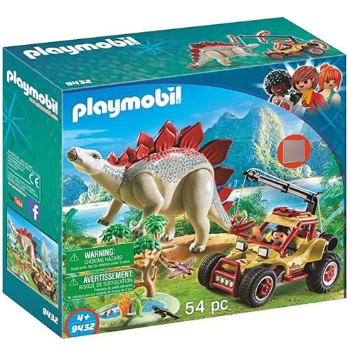 Playmobil Explorador De Vehiculo Con Stegosaurus Conjunto De