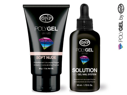 Pomo De Polygel Gnp 60gr Soft Nude Y Solution 50ml