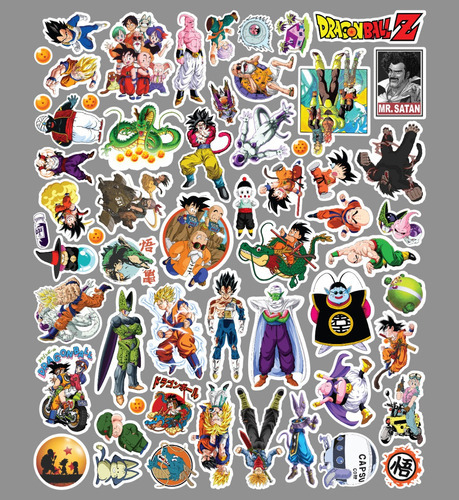 Stickers Vinilos Dragon Ball Z Goku Calcos Termos Compu